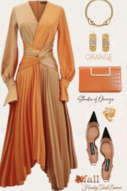 Shades of Orange Dress