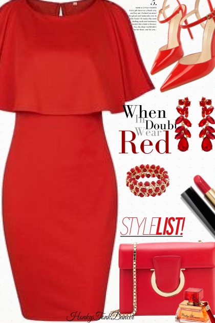 Chanel Red Lips- combinação de moda