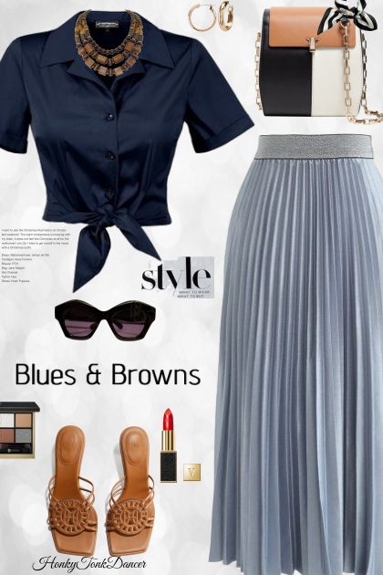 Blues  And Browns- Combinaciónde moda