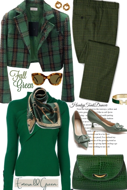 Fall Fashion Green- Combinazione di moda