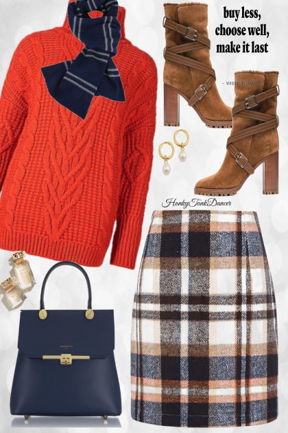 Navy and Orange- Fashion set