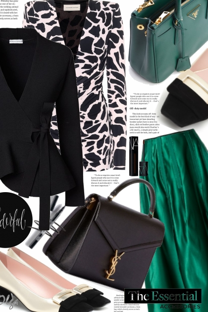 Lady in green skirt- Combinaciónde moda