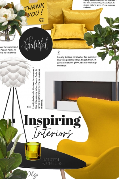 Yellow interior design- Combinazione di moda