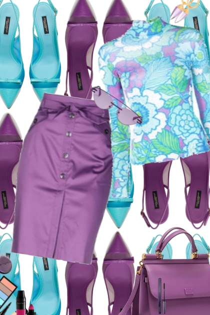 purple blue- Fashion set