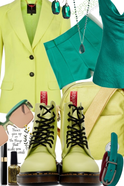 green Shoes- Modekombination