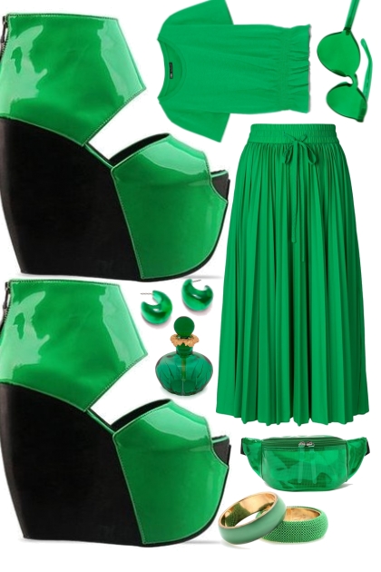greeny- combinação de moda