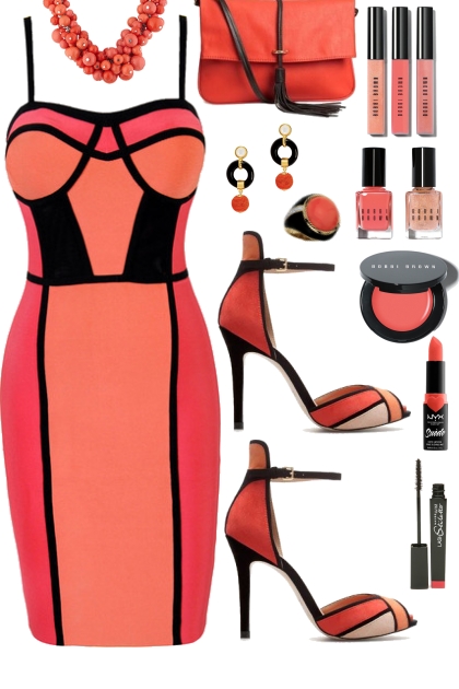 Apricot Dress- Modna kombinacija