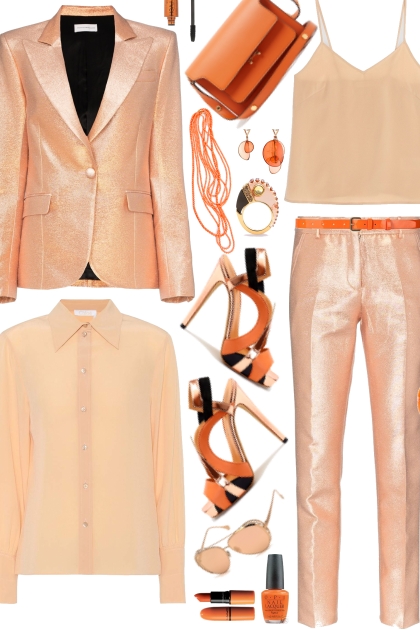 Orange Peach- combinação de moda