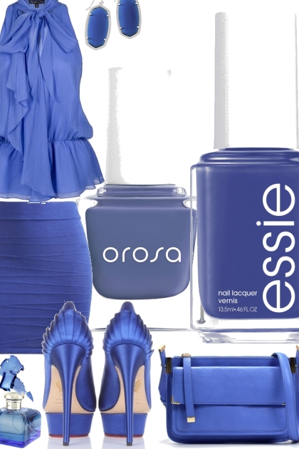 beauty blue- combinação de moda