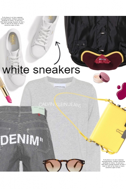 white sneakers- Fashion set