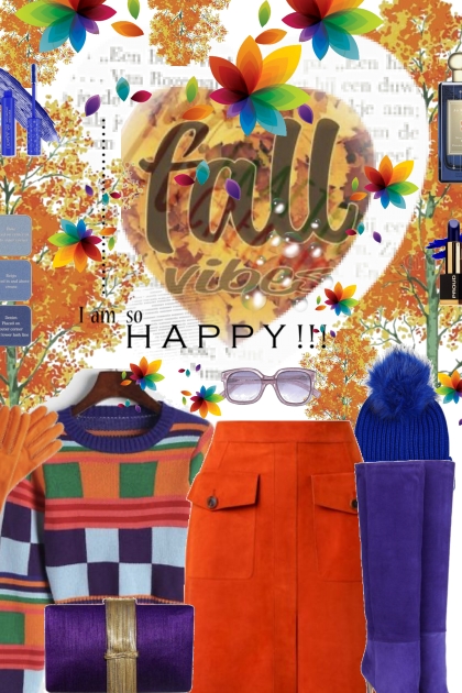 I am so happy for fall- combinação de moda