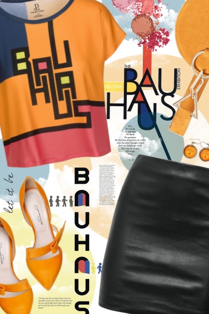  Bauhaus Inspired Relaxed Fit Tee- Combinazione di moda