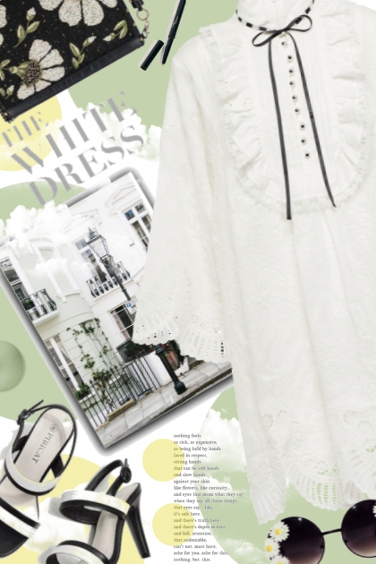 White Dress- Modna kombinacija