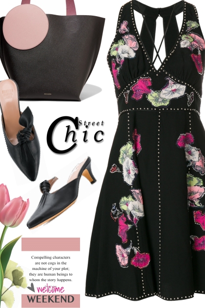 MARC JACOBS floral print dress - Modna kombinacija