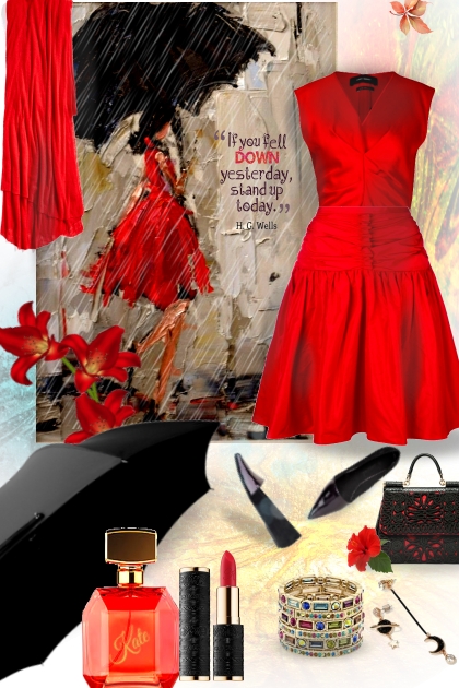 The Little Red Dress- Combinazione di moda