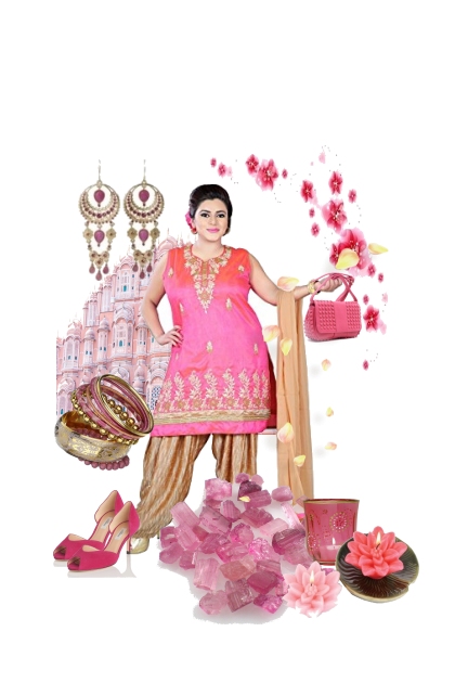 Jewel tones - pink tourmaline - I- Fashion set