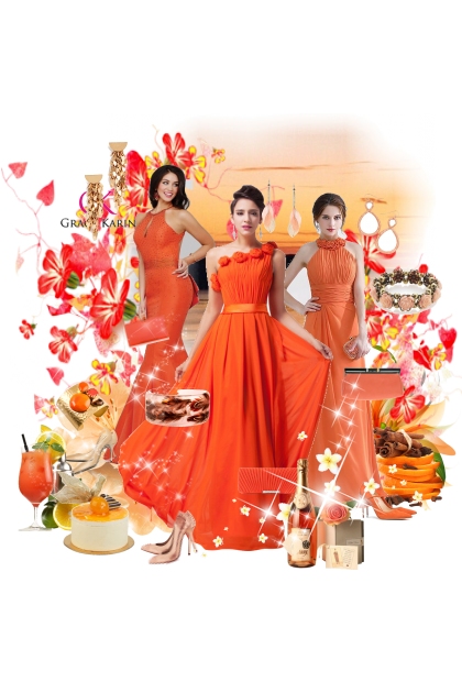 Divas in orange- combinação de moda