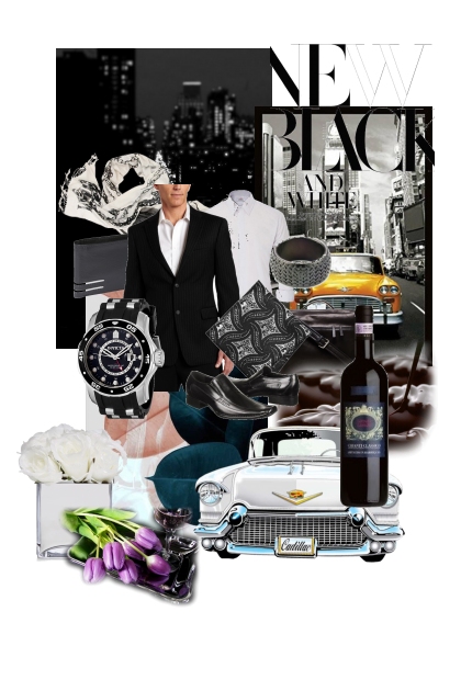 Black and white - classy casual- Fashion set