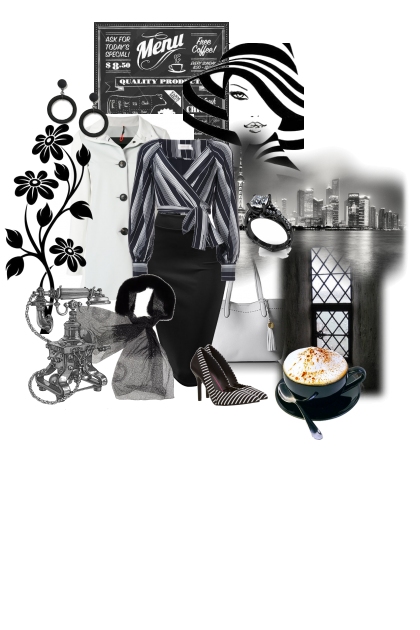 Black and white - drinks after work- Fashion set