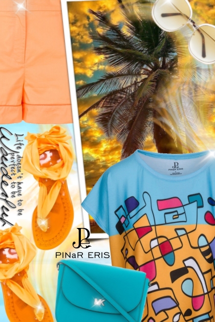 Pinar Eris Colorful T-shirt!- Modna kombinacija
