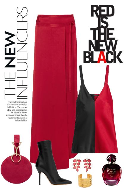 Elegant in Red & Black- コーディネート