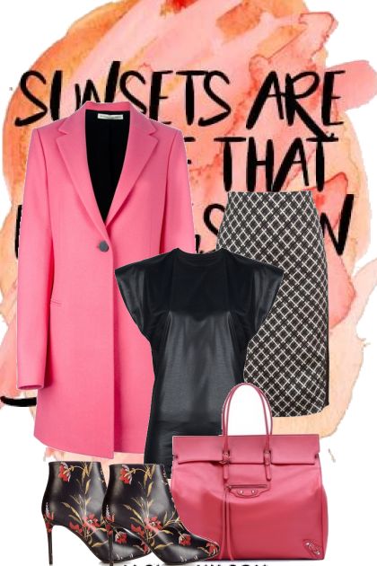 black and pink- Modna kombinacija