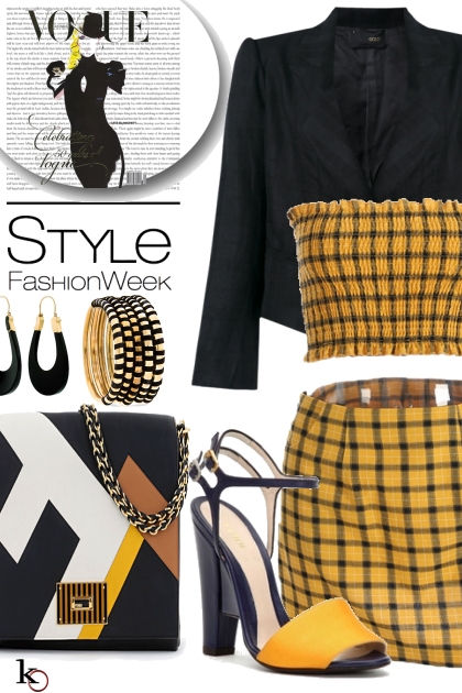 Yellow & Black on Wednesday - Combinaciónde moda