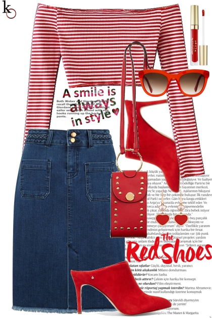 Red is My Color !!- combinação de moda