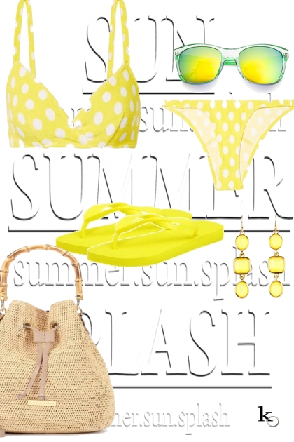  Itsy Bitsy Teenie Weenie Yellow Polka Dot Bikini- Modekombination