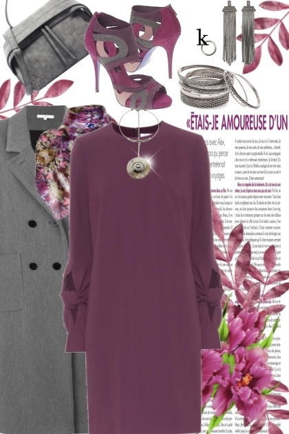 Grey & Burgundy Autumn - Modna kombinacija