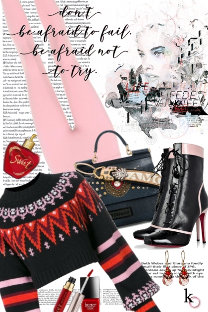 Autumn in the Pink & Red & Black  !! - Fashion set