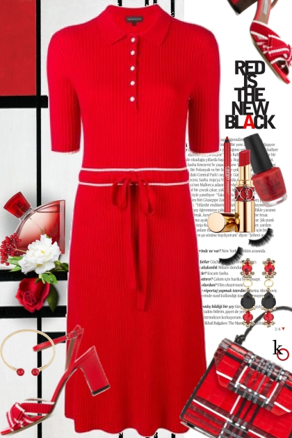 Lady in Red . . . - Modna kombinacija