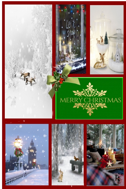 Wintery Christmas Collage - Fashion set