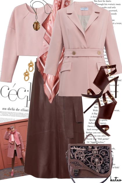 Pink & Brown Autumn- Modekombination