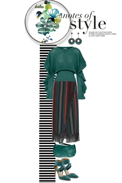 Notes of Style in Teal - Fashion set