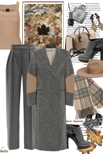 Autumn in Beige & Grey - Fashion set