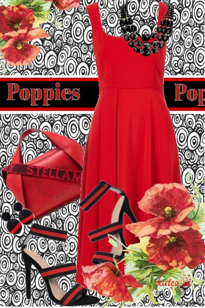Flanders Poppies- Модное сочетание