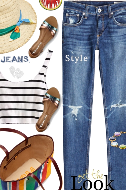 Jeans style- Combinazione di moda