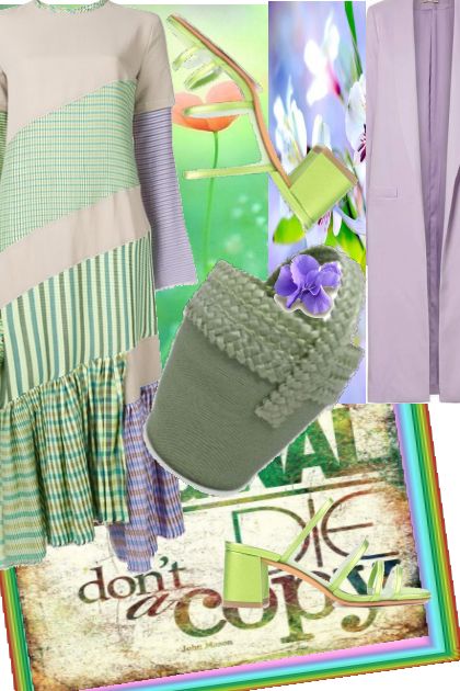 lilac and green- Fashion set