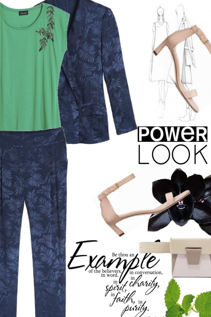 power look- Combinazione di moda