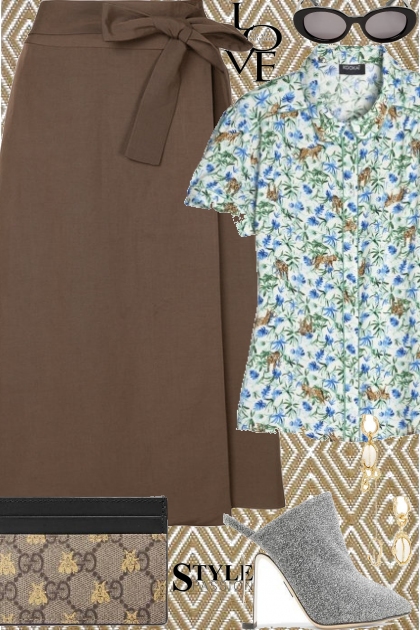 Brown and blue- Fashion set