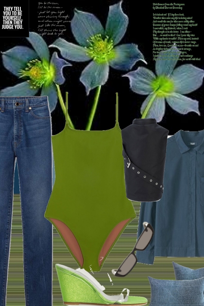 Green and Blue - Natural Combination- Fashion set