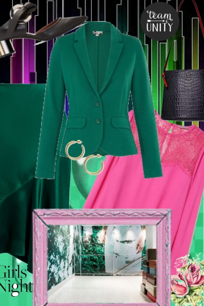  Hot Pink and Emerald- Fashion set