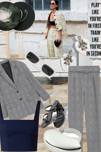 Suit 'nd crop top- Fashion set