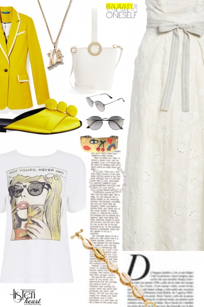 white and yellow- Fashion set