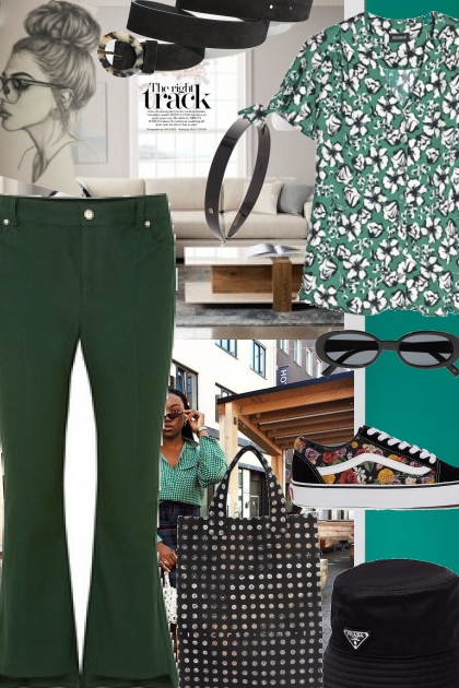 Green Flowers- Combinazione di moda