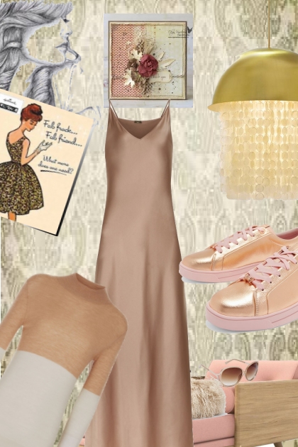 slip dress for autumn- Combinaciónde moda