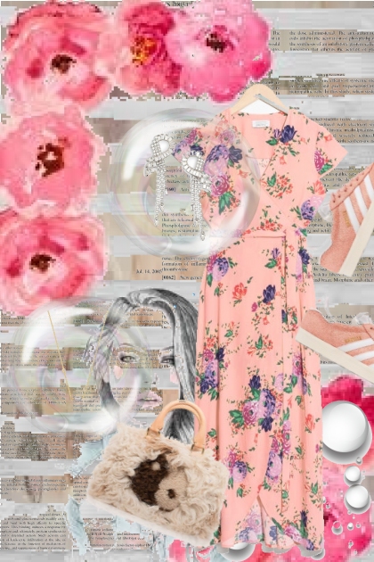 Floral Dress 2- combinação de moda