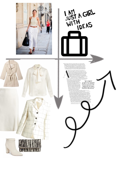 All White for Fall- Modna kombinacija