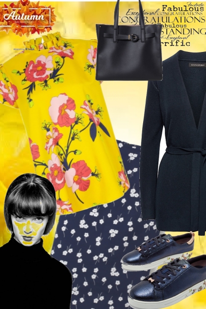 Navy and Yellow- Fashion set